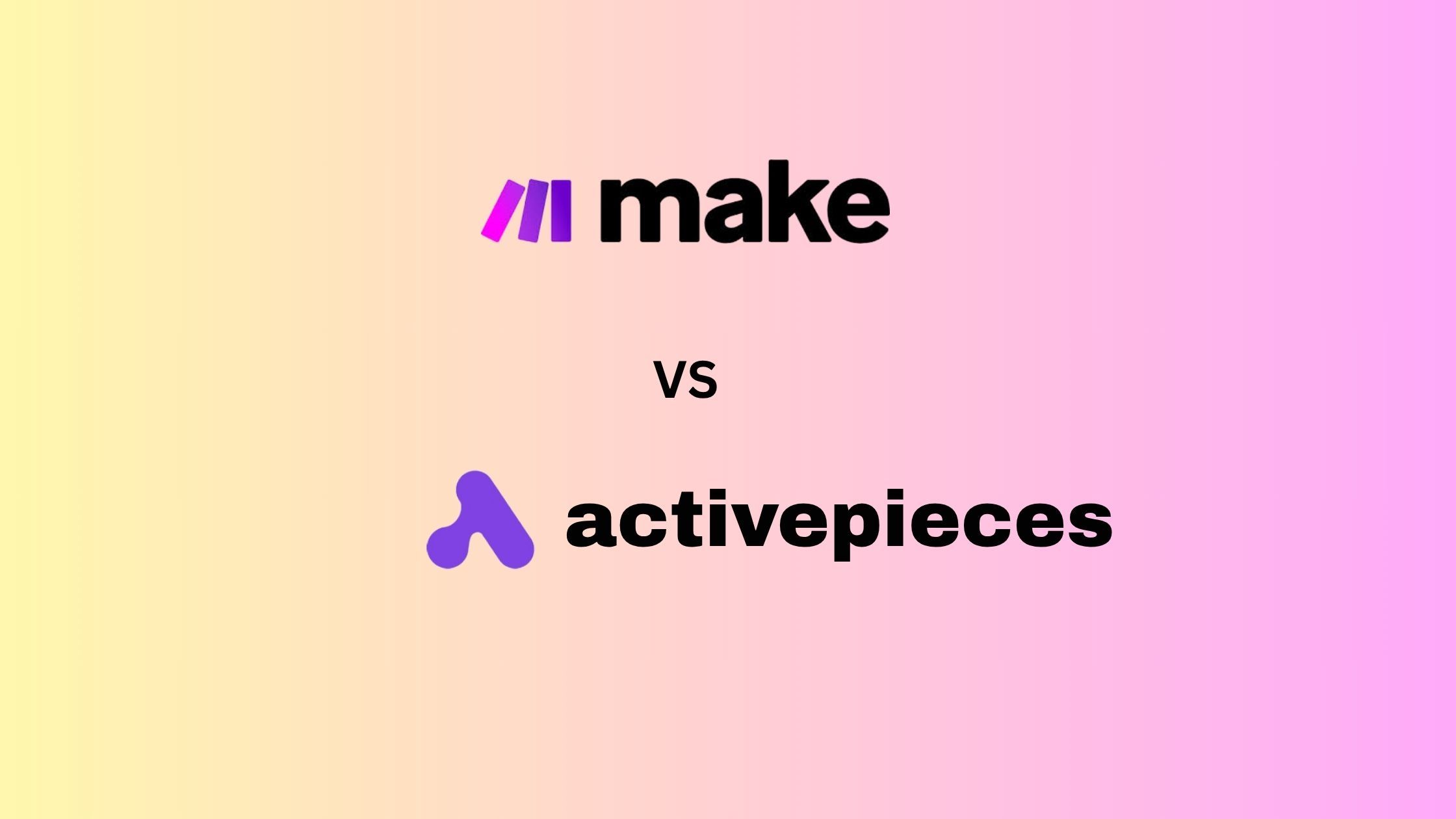 Make.com vs Activepieces comparison title card